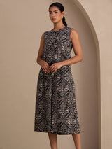 [Pewter Vintage] SilkSilky-CA Sleeveless Crew Neck Women's Outfit Sets 003