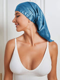 SilkSilky CA Pure Silk Sleep Cap Teal 003