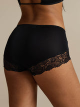 [Black] SilkSilky-CA 100% Silk Jersey Panty 002