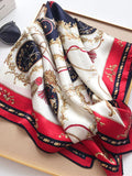 SilkSilky CA Pure Silk Scarf Red 003