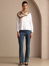 [Beige Square] SilkSilky-CA Scarf 006