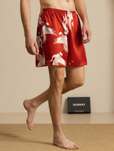 [Wine] SilkSilky-CA Mens Sleep Bottoms 004