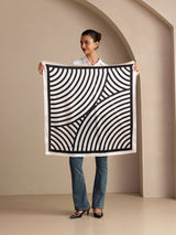 [White Arcs] SilkSilky-CA Scarf 005