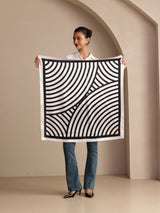 [White Arcs] SilkSilky-CA Scarf 005