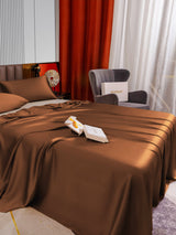 [Coffee] SilkSilky-CA 22Momme Bedding Set 005