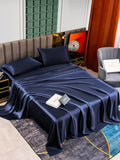 SilkSilky CA 25Momme Pure Silk Bedding Set DarkBlue 003