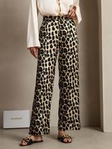 [Leopard] SilkSilky-CA 19Momme Silk Womens Pants 001,