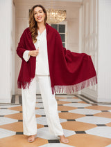[Wine] SilkSilky-CA Wool Scarf 002