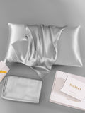 SilkSilky CA 22Momme Pure Silk Pillowcase Silver 006