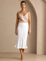 [White] SilkSilky-CA Skirt 007