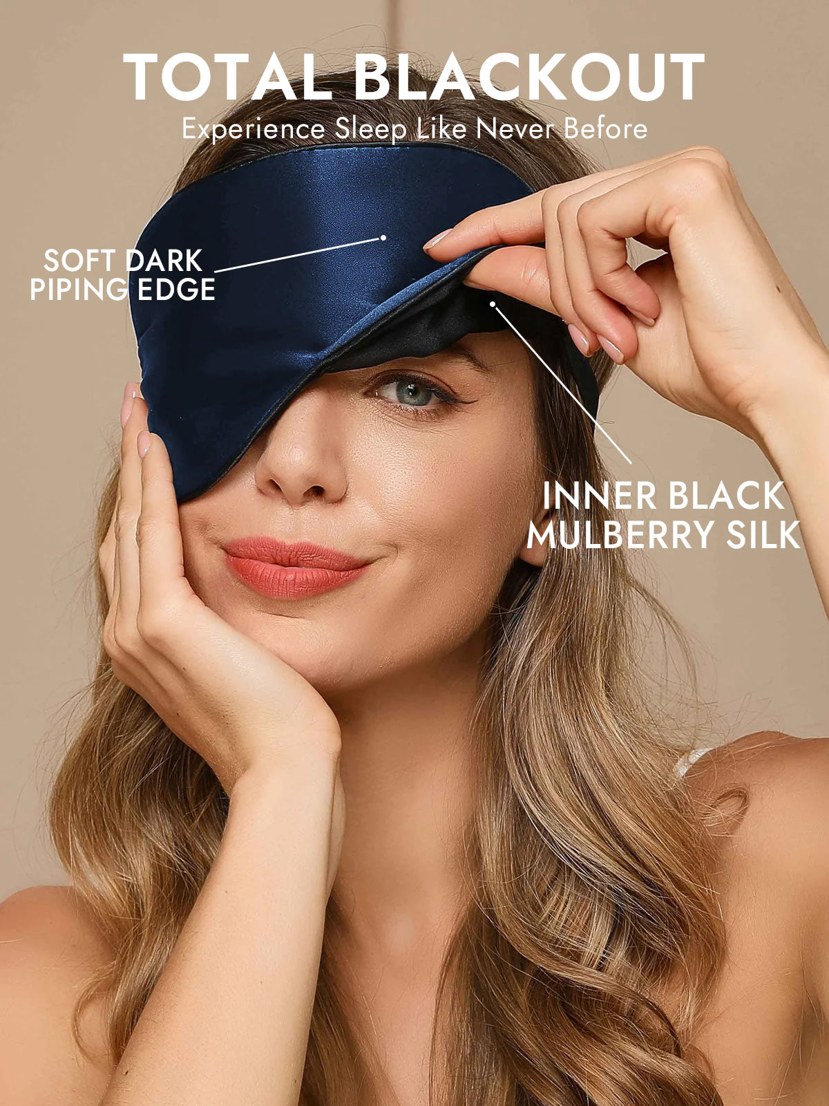 [Dark Blue] SilkSilky-CA 19Momme Pure Silk Eye Mask 002