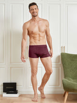 [Wine] SilkSilky-CA 100% Silk Jersey Men's Underwear 005