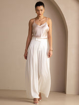 [White] SilkSilky-CA Women's Pants 005