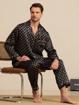 [Black Chain] SilkSilky-CA 19Momme Long Sleeve Notch Collar Men's Pajamas 001