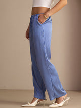 [Blue Pinstripe] SilkSilky-CA Womens Pants 003
