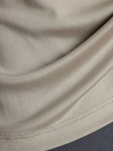 [Gray] SilkSilky-CA 100% Silk Jersey Long Sleeve Crew Neck Women's T-Shirt 005