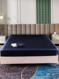 SilkSilky CA 25Momme Pure Silk Sheet DarkBlue 002