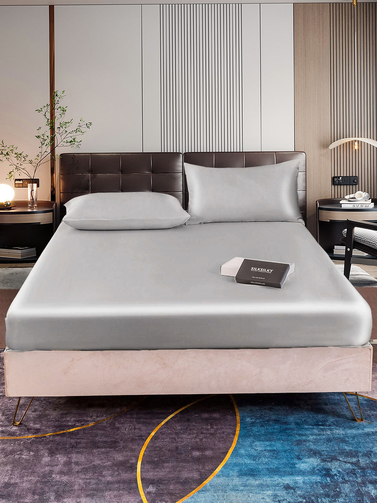 [Silver] SilkSilky-CA 22Momme Bedding Set 001