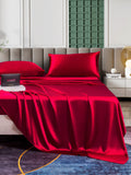 SilkSilky CA 25Momme Pure Silk Bedding Set Wine 001