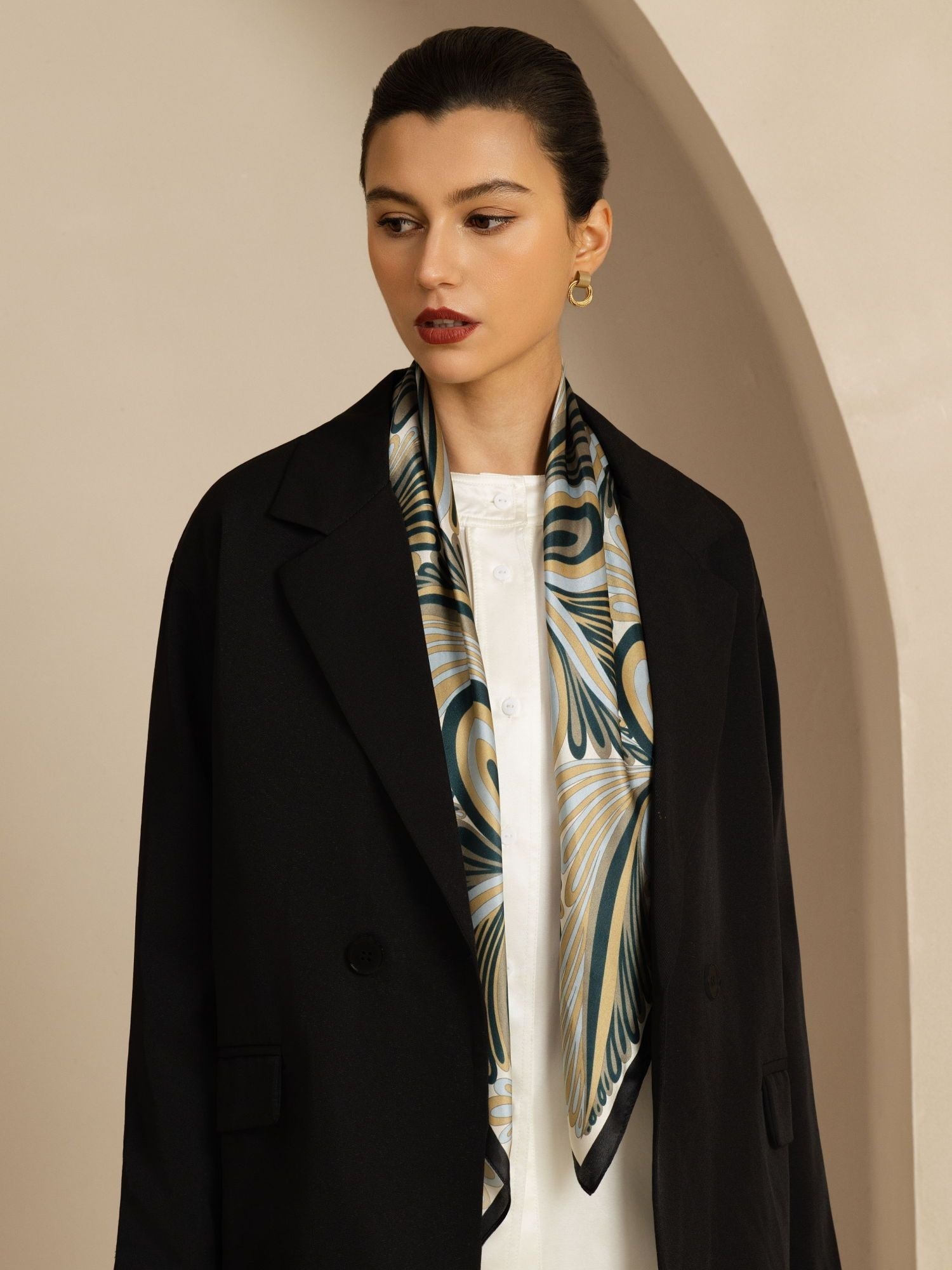 [P110] SilkSilky-CA Pure Silk Scarf 003