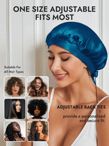 [Teal] SilkSilky-CA Sleep Cap 006