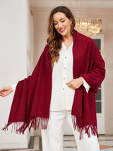 [Wine] SilkSilky-CA Wool Scarf 001
