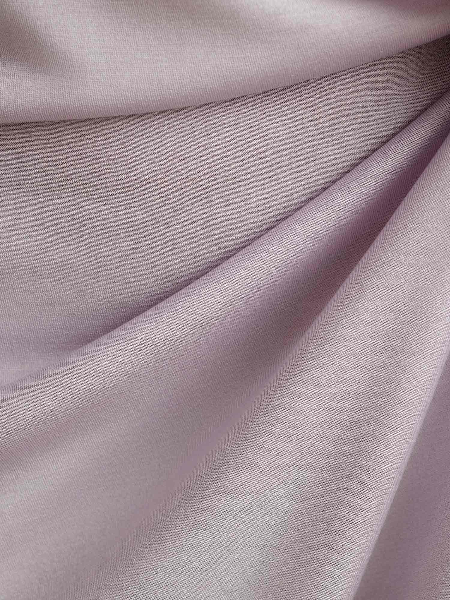 [Lavender] SilkSilky-CA Pure Silk Round Neck Nightgown 006