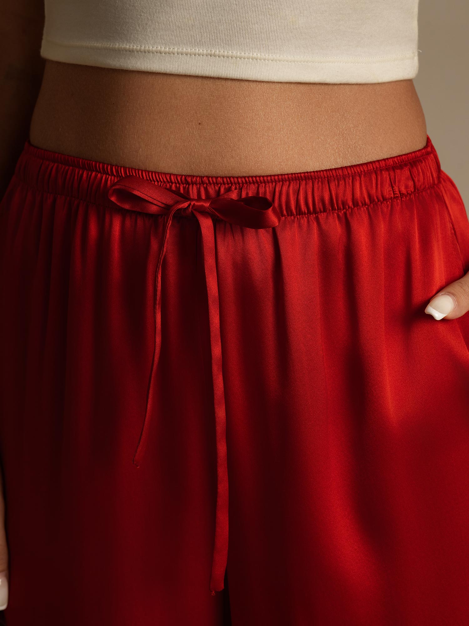 [Wine] SilkSilky-CA Pure Silk Womens Pants 007