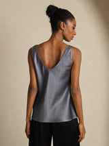 [Dark Gray] SilkSilky-CA Sleeveless V Neck Camisole 002