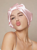 [Pink] SilkSilky-CA Sleep Cap 001