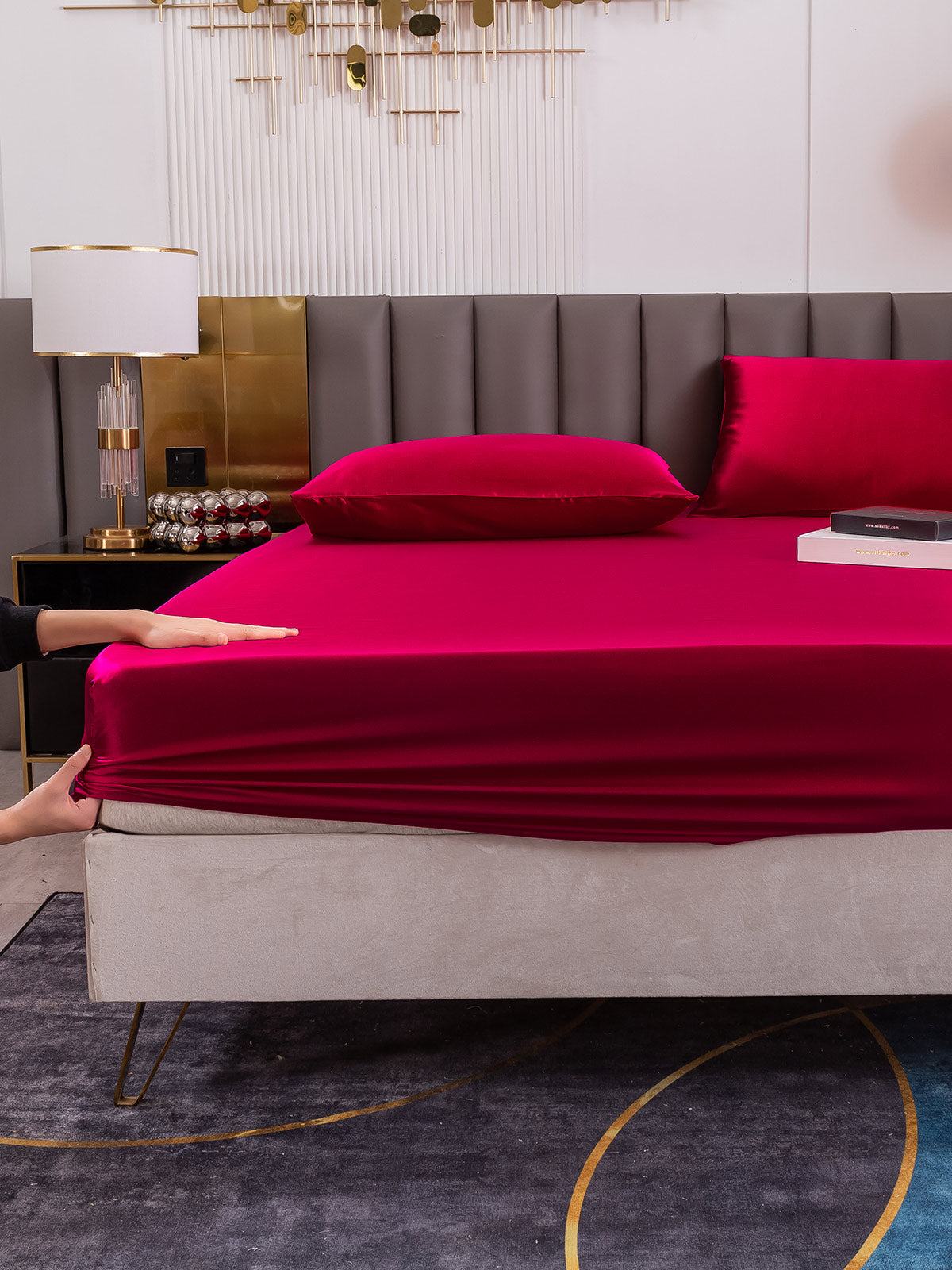 [Wine] SilkSilky-CA 19Momme Bedding Set 007