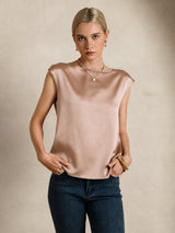 [Tuscany] SilkSilky-CA Cap Sleeve Round Neck Women's T-Shirt 006