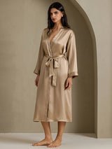 [Champagne] SilkSilky-CA Long Sleeve Women's Robe 007