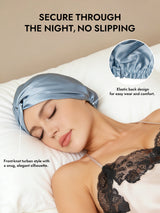 [Steel Blue] SilkSilky-CA Sleep Cap 006