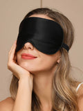 SilkSilky CA 19Momme Pure Silk Eye Mask Black 003