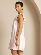[Pink] SilkSilky-CA Sleeveless Square Neck Nightgown 003