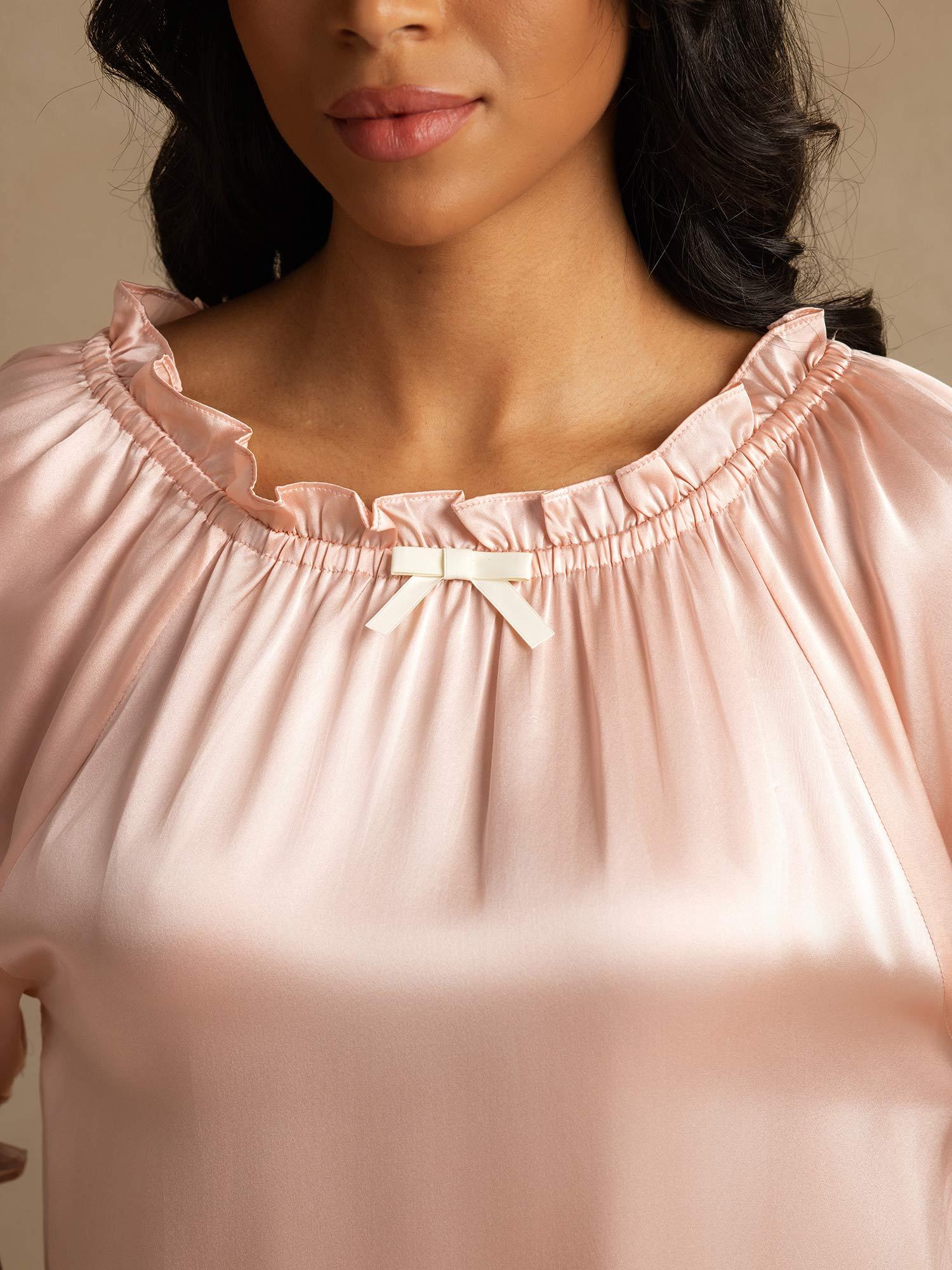 [LightPink] SilkSilky-CA Pure Silk Nightgown 004