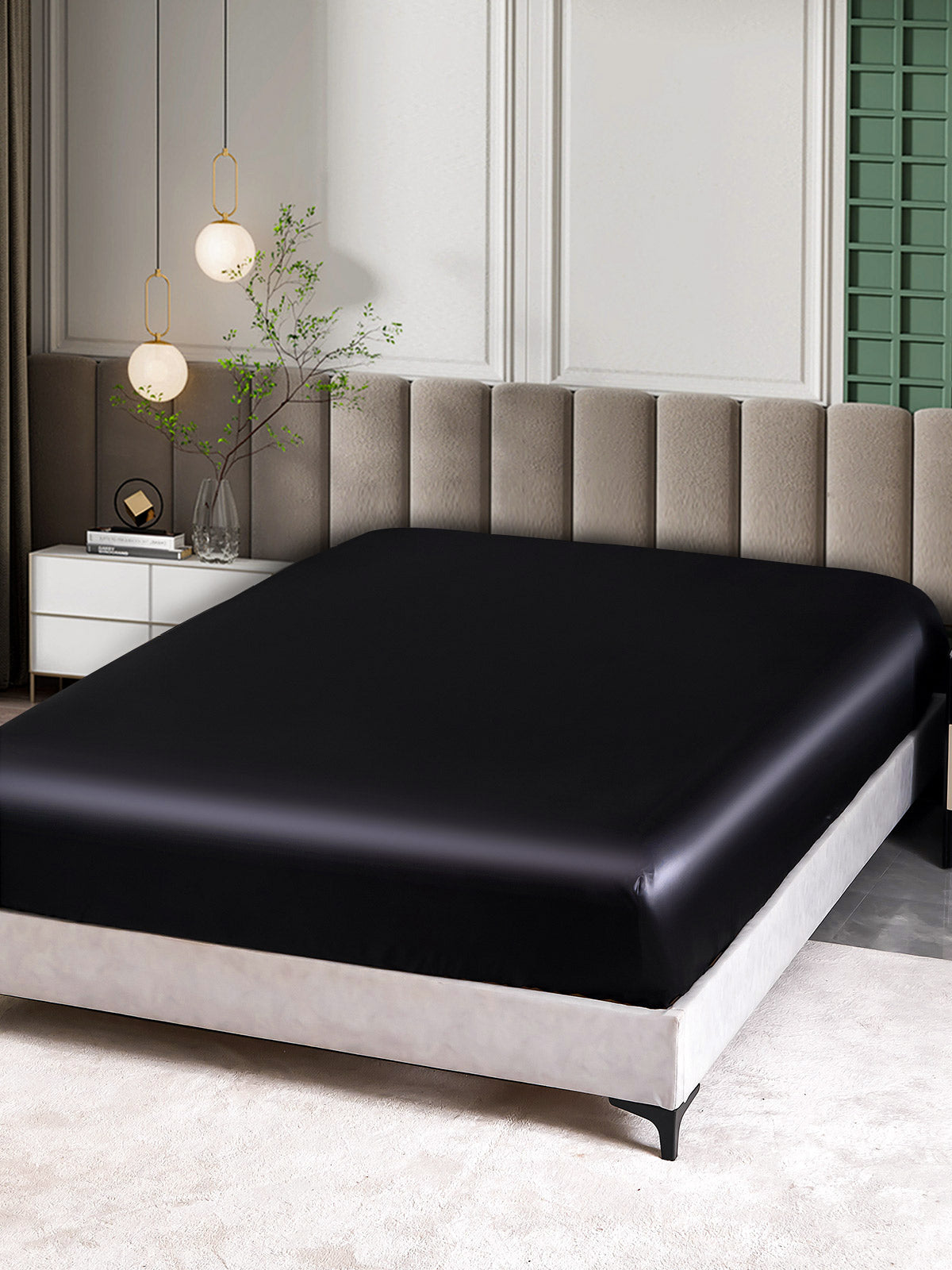[Black] SilkSilky-CA 25Momme Sheet 001
