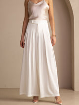[White] SilkSilky-CA Women's Pants 001