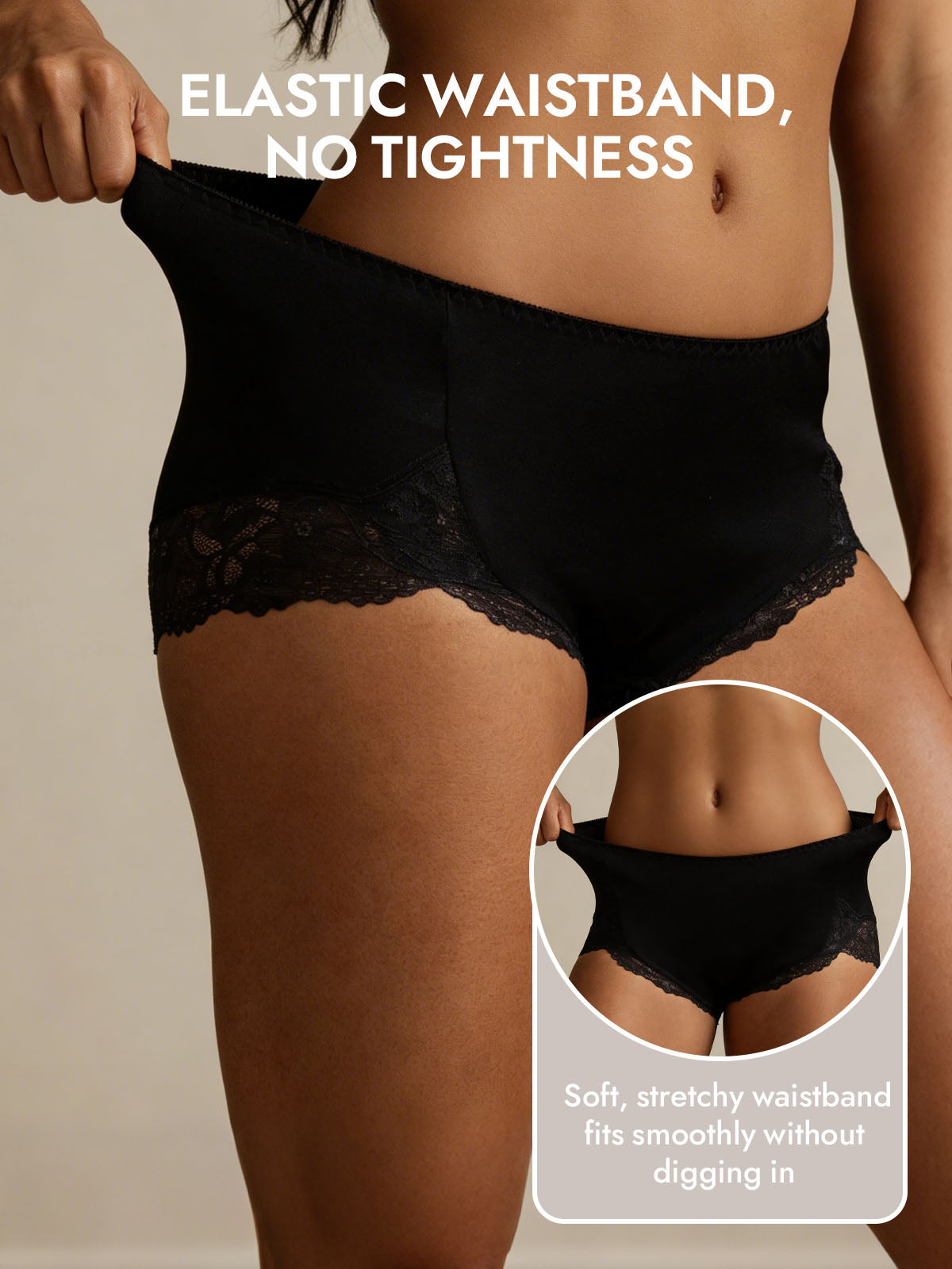 [Black] SilkSilky-CA 100% Silk Jersey Panty 006