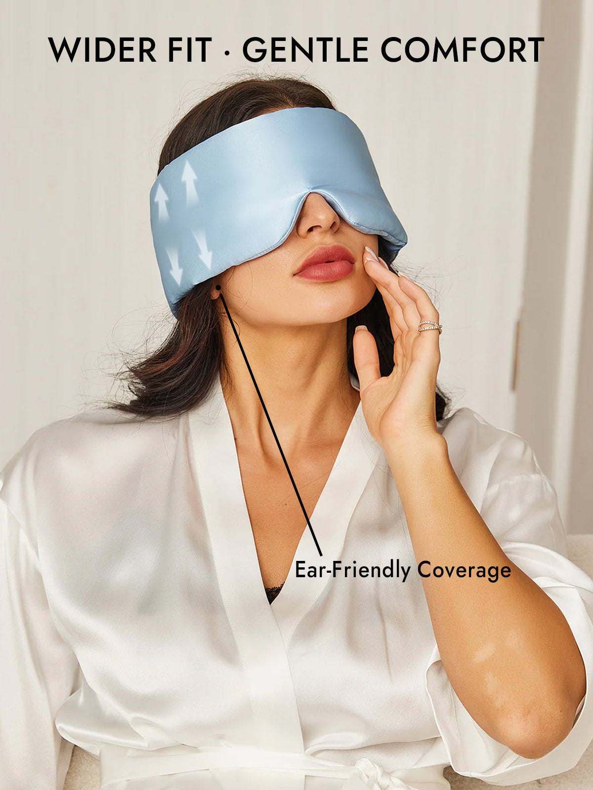 [Light Blue] SilkSilky-CA 19Momme Pure Silk Eye Mask 005