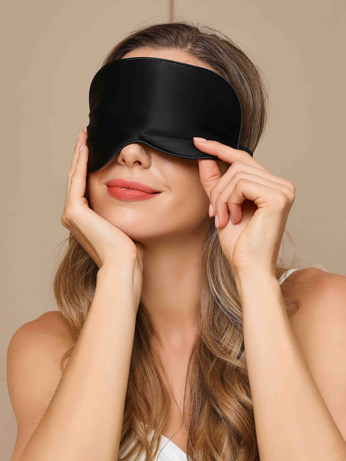 [Black] SilkSilky-CA 19Momme Pure Silk Eye Mask 004