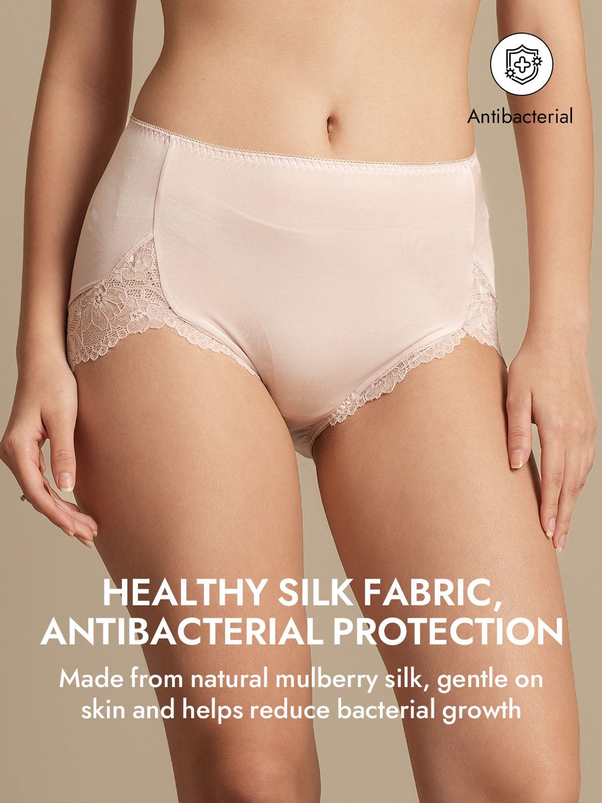 [Beige] SilkSilky-CA 100% Silk Jersey Panty 004