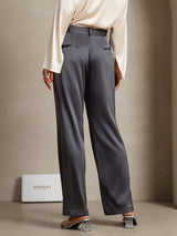 [Dark Gray] SilkSilky-CA 19Momme Silk Womens Pants 006,