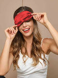 SilkSilky-CA 19Momme Pure Silk Eye Mask DarkRed 004