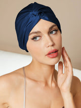 [Dark Blue] SilkSilky-CA Sleep Cap 001