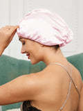 SilkSilky-CA Pure Silk Sleep Cap Pink 001