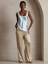 [Light Blue] SilkSilky-CA Sleeveless Camisole 008