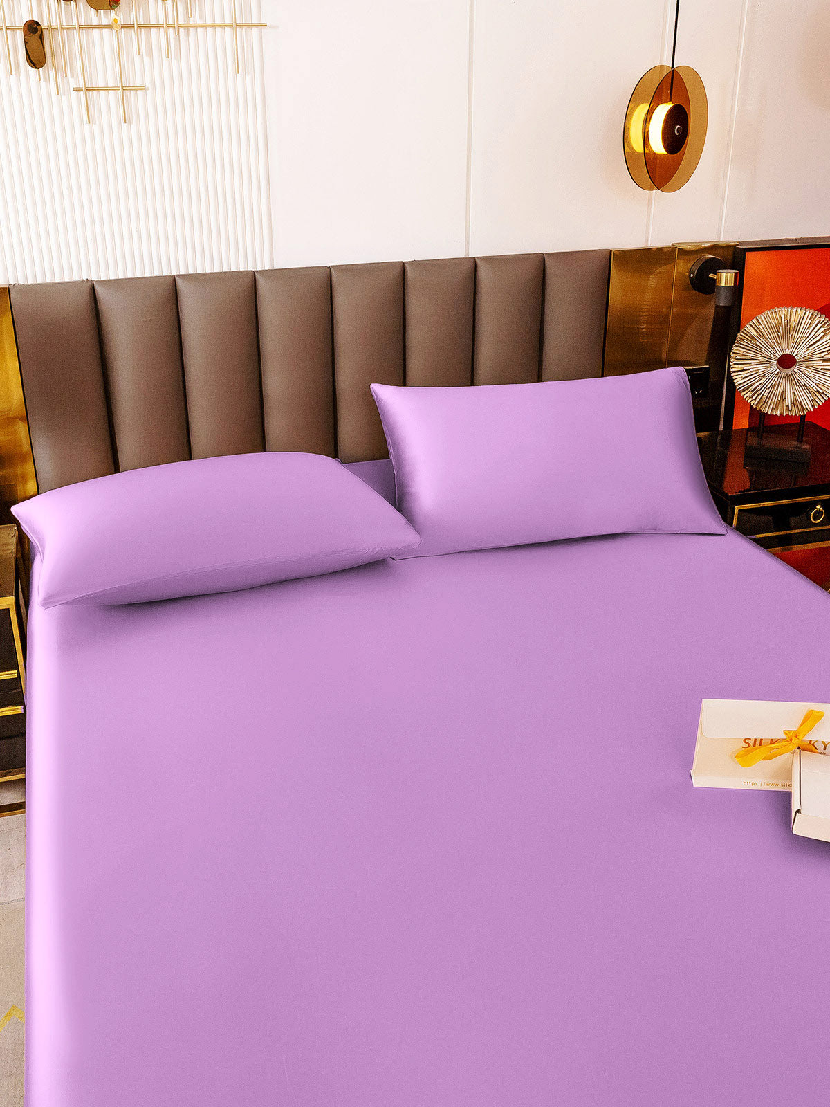 [Lavender] SilkSilky-CA 19Momme Bedding Set 005