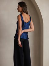 [Dark Blue] SilkSilky-CA Sleeveless Camisole 004